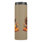 Bouteilles Isothermes Cute Thanksgiving Turkey Autumn Pumpkins Scene (Dos)