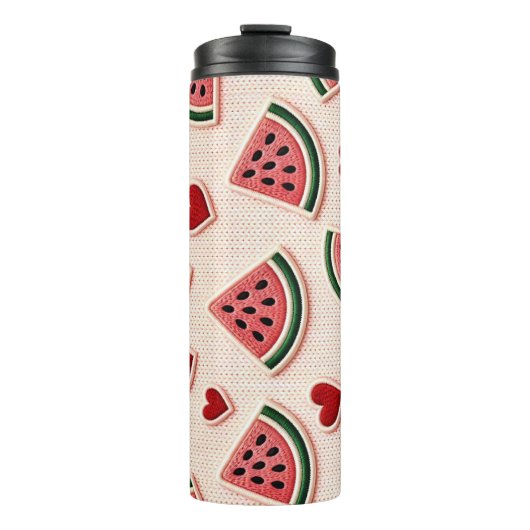 Bouteilles Isothermes Cute Watermelon & Hearts Pattern Aesthetic School (Devant)