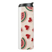 Bouteilles Isothermes Cute Watermelon & Hearts Pattern Aesthetic School (Tourné sur la gauche)