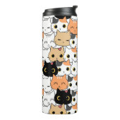 Bouteilles Isothermes CuteCute Cat Crowd Motif (Tourné sur la gauche)