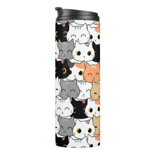 Bouteilles Isothermes CuteCute Cat Crowd Motif (Tourné sur la droite)