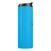 Bouteilles Isothermes Cyan Blue Black Script Custom Thermal Tumbler (Tourné sur la gauche)