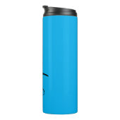 Bouteilles Isothermes Cyan Blue Black Script Custom Thermal Tumbler (Tourné sur la droite)