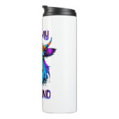 Bouteilles Isothermes Cyberpunk Coloré Ai Highland Cow (Tourné sur la droite)