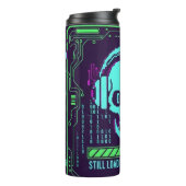 Bouteilles Isothermes ​Cyberpunk Pixel Skull Travel Mug - Loading My Rea (Tourné sur la gauche)
