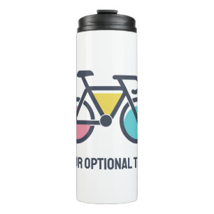 Bouteilles Isothermes Cyclisme de texte personnalisé