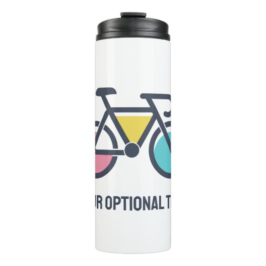 Bouteilles Isothermes Cyclisme de texte personnalisé (Devant)