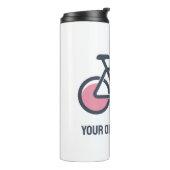 Bouteilles Isothermes Cyclisme de texte personnalisé (Tourné sur la gauche)