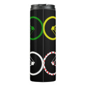 Bouteilles Isothermes Cyclisme Jaune Vert Blanc Polka-Dot Jerseys (Dos)