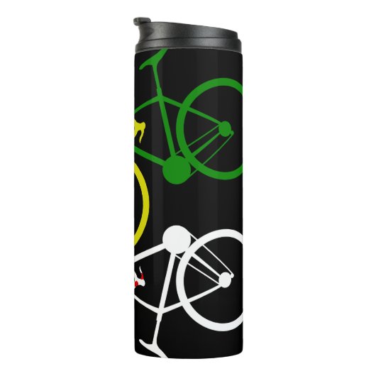 Bouteilles Isothermes Cyclisme Jaune Vert Blanc Polka-Dot Jerseys (Tourné sur la droite)