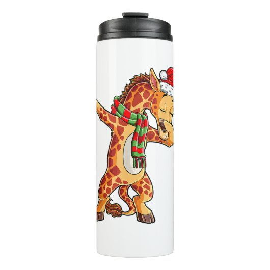 Bouteilles Isothermes Dabbing Giraffe Père Noël T Shirt Christmas Kids B (Devant)