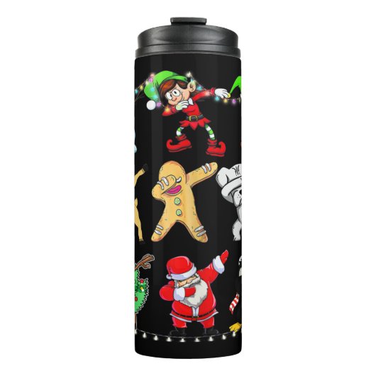 Bouteilles Isothermes Dabbing Père Noël Elf Snowman Reindeer (Devant)