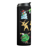 Bouteilles Isothermes Dabbing Père Noël Elf Snowman Reindeer (Tourné sur la gauche)