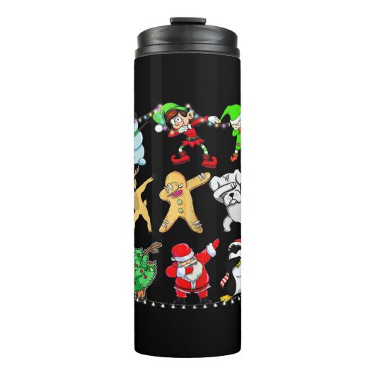 Bouteilles Isothermes Dabbing Père Noël Elf Snowman Reindeer (Devant)