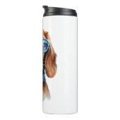 Bouteilles Isothermes Dachshund avec lunettes de soleil (Tourné sur la droite)