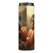 Bouteilles Isothermes Dachshund Chiot Automne Citrouille de plaisir (Dos)