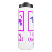 Bouteilles Isothermes Dachshund / Daxie Dog Hot rose & Blue Silhouette (Devant)