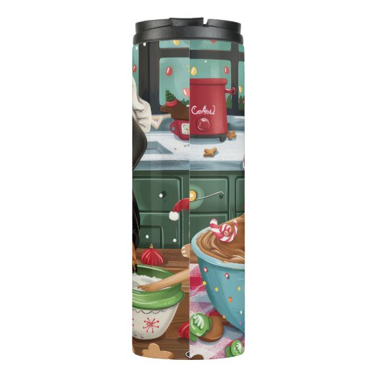 Bouteilles Isothermes Dachshund Gîtes : Noël festif (Dos)