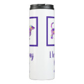 Bouteilles Isothermes Dachshund mignon chien Silhouette Purple PY&B (Dos)