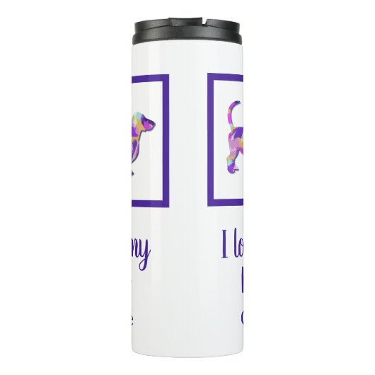 Bouteilles Isothermes Dachshund mignon chien Silhouette Purple PY&B (Dos)