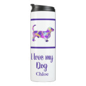 Bouteilles Isothermes Dachshund mignon chien Silhouette Purple PY&B (Tourné sur la droite)