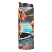 Bouteilles Isothermes Dachshund sur une pagaie : une aventure Pittoresqu (Tourné sur la droite)