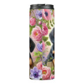 Bouteilles Isothermes Dachshunds dans un jardin de printemps (Dos)