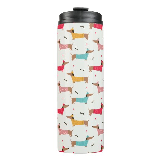 Bouteilles Isothermes Dachshunds en Sweaters Motif de vacances (Devant)