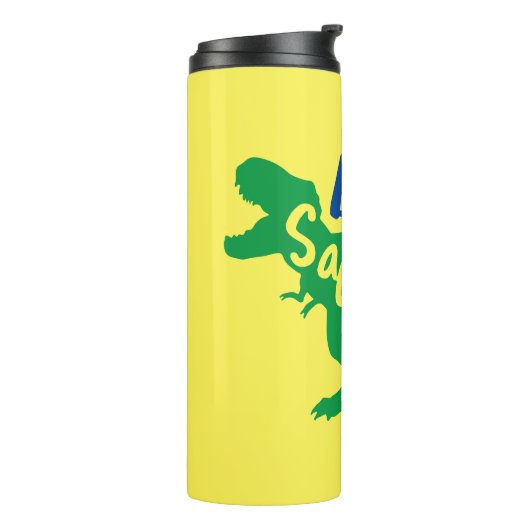 Bouteilles Isothermes Daddy Saurus T-Rex Silhouette (Tourné sur la gauche)