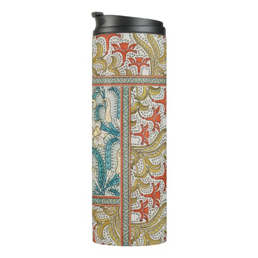Bouteilles Isothermes Daffodique chintz papier peint à fleurs Art nouvea (Tourné sur la droite)
