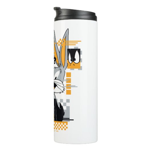 Bouteilles Isothermes DAFFY DUCK™ & BUGS BUNNY™ Glitch (Tourné sur la droite)