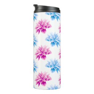 Bouteilles Isothermes Dahlia Rose, Dahla Bleue, Motif Floral, Fleurs