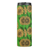 Bouteilles Isothermes Dahlias en jaune et vert (Dos)