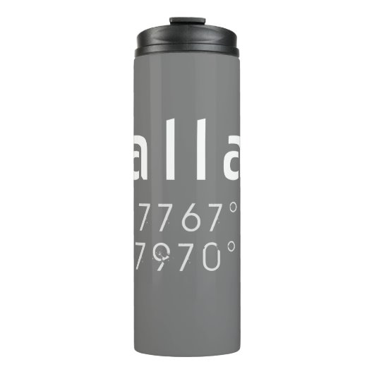 Bouteilles Isothermes Dallas Latitude Longitude (Devant)