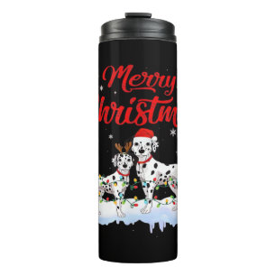 Bouteilles Isothermes Dalmatien Chien Lumières de Noël Chapeau de Père N