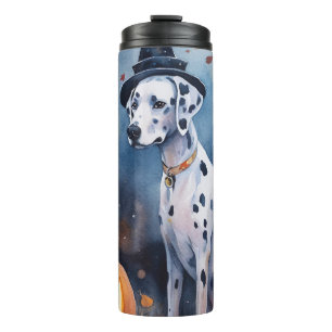 Bouteilles Isothermes Dalmatien d'Halloween avec citrouilles effrayant