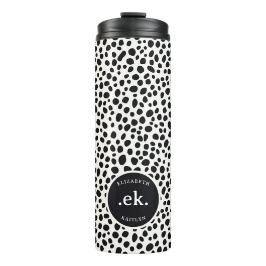 Bouteilles Isothermes Dalmatien Motif Abstrait Monogramme (Devant)