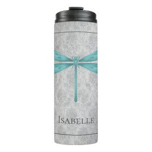Bouteilles Isothermes Damas de libellule turquoise