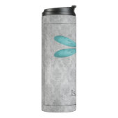 Bouteilles Isothermes Damas de libellule turquoise (Tourné sur la gauche)
