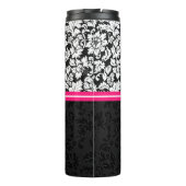 Bouteilles Isothermes Damas Noir Et Blanc Monogrammes (Dos)