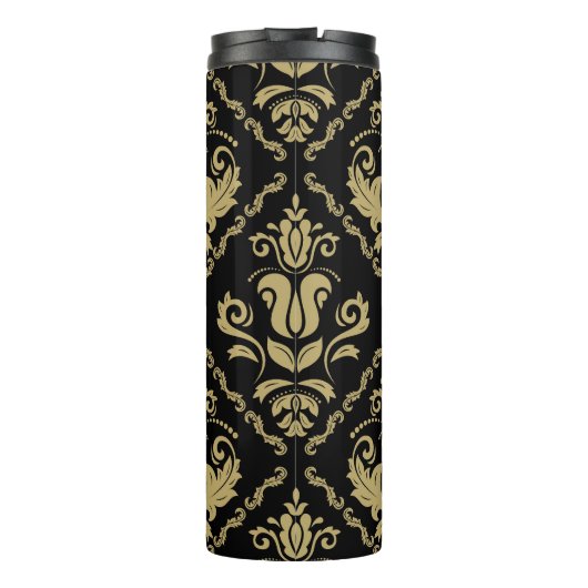 Bouteilles Isothermes Damask Black Gold : Classic Ornament. (Dos)