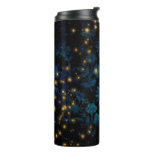 Bouteilles Isothermes Damassé noir et bleu (Tourné sur la gauche)