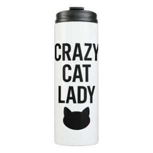 Bouteilles Isothermes Dame de chat fou - Drôle cadeau Amoureux des chats