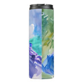 Bouteilles Isothermes Dame en Robe Bleue - Peinture aquarelle (Dos)