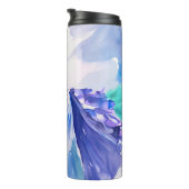 Bouteilles Isothermes Dame en Robe Bleue - Peinture aquarelle (Tourné sur la droite)