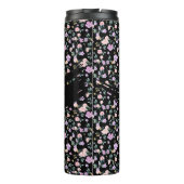 Bouteilles Isothermes Dame Fleur Noire motif floral (Dos)