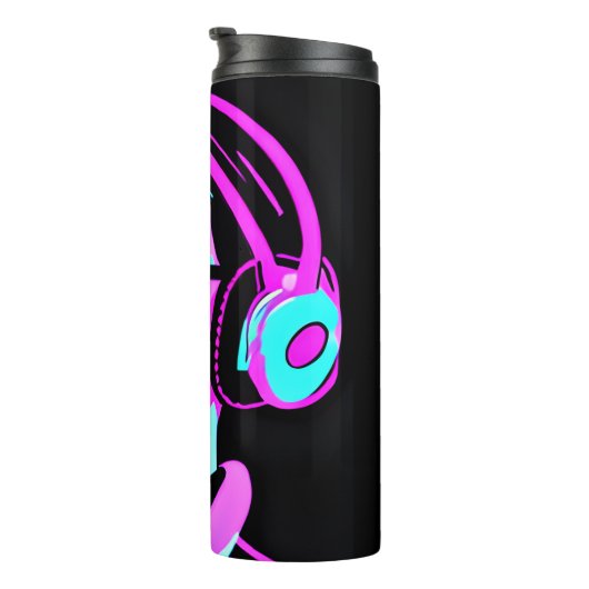 Bouteilles Isothermes Dame psychédélique dans les casques Jamming à la m (Tourné sur la droite)