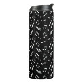 Bouteilles Isothermes Dancing Music Notes Motif et Monogramme rose (Tourné sur la gauche)