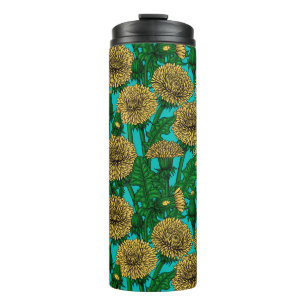 Bouteilles Isothermes Dandelions sur tourbillon thermique turquoise
