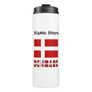 Bouteilles Isothermes Danemark et Drapeau Danois Personnalisés